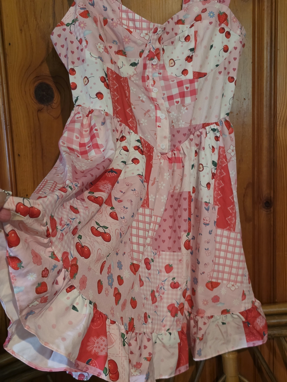 Pink Cherry Patchwork Sundress - Picture 10 of 16